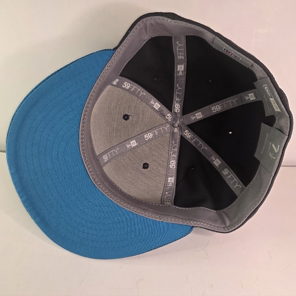 Lot Of 2 VGUC New Era NFL Carolina Panthers 59Fifty Fitted Hats Size 7 1/2 - Picture 13 of 14